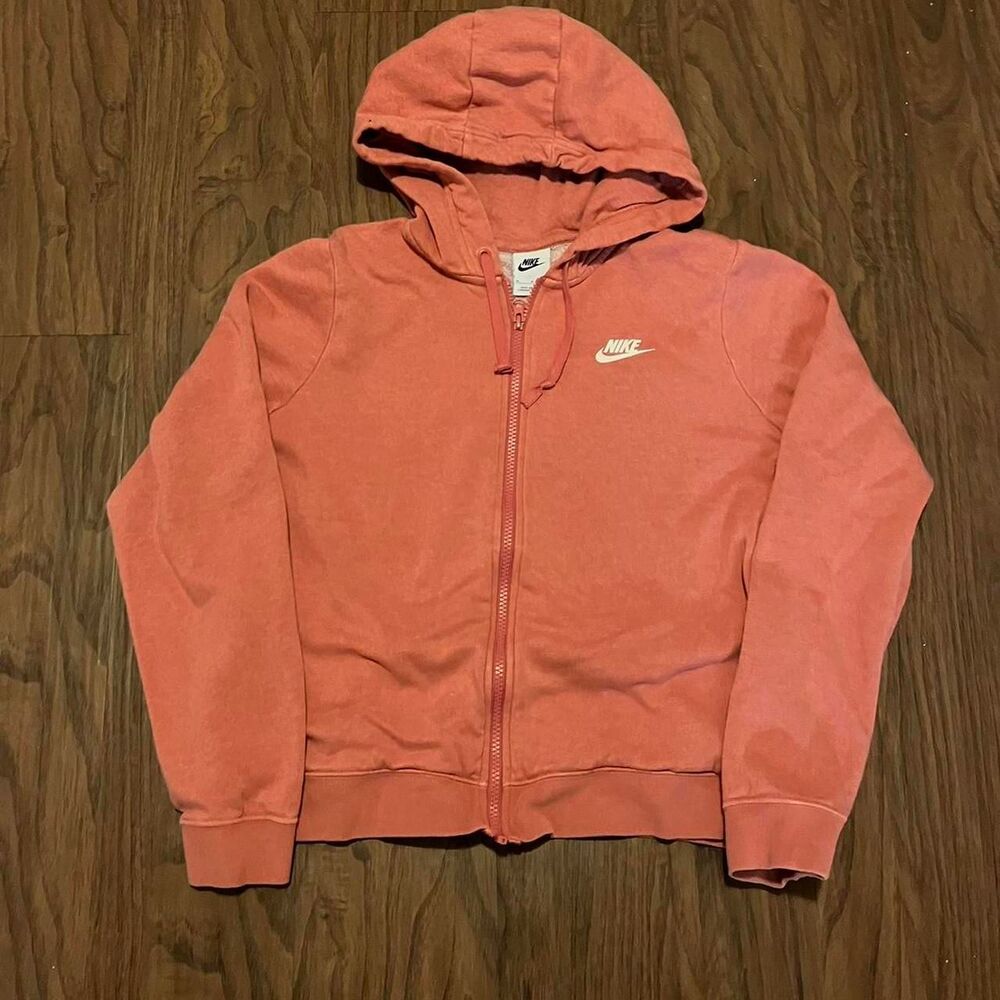 Nike Women's Pink and Orange Hoodie